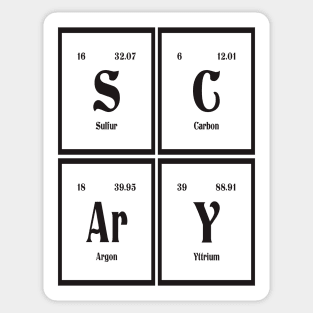 Scary | Periodic Table of Elements Sticker